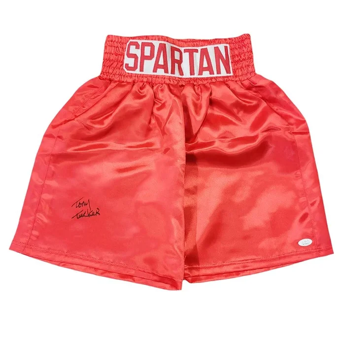 Tony Tucker Signed Red Boxing Trunks (JSA)
