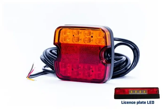 Trailparts LED Tail Lamp 120x125mm Right Hand with NPL 8m Cable