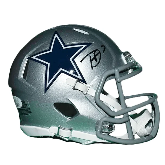 Trevon Diggs Signed Dallas Cowboys Mini Speed Football Helmet (JSA)