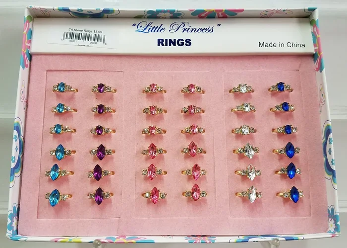 Tri-Stone Colored Ring