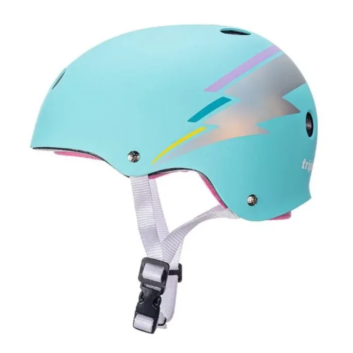 Triple 8 THE Certified Sweatsaver Skate Helmet Teal Hologram