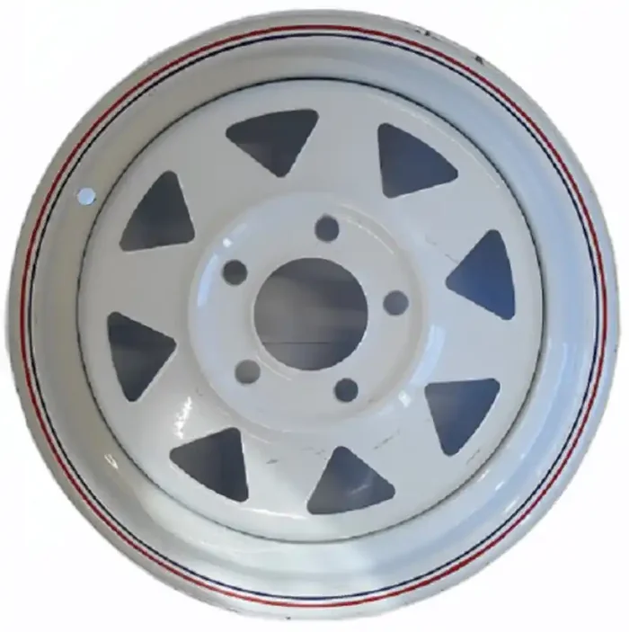 Trojan 14in Wheel Rim White 5in x 4.5in PCD