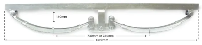 Trojan Double Eye Rocker Type Spring Tandem Suspension