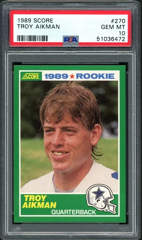 Troy Aikman 1989 Score Card #270 Dallas Cowboys PSA 10 #51036472