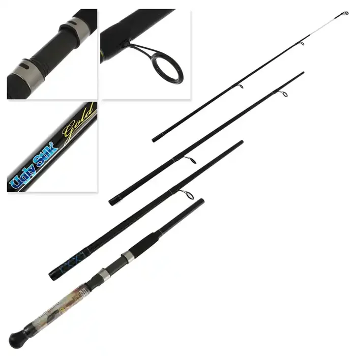 Ugly Stik Gold 704TRVM Travel Spin Rod 7ft 5-10kg 4pc