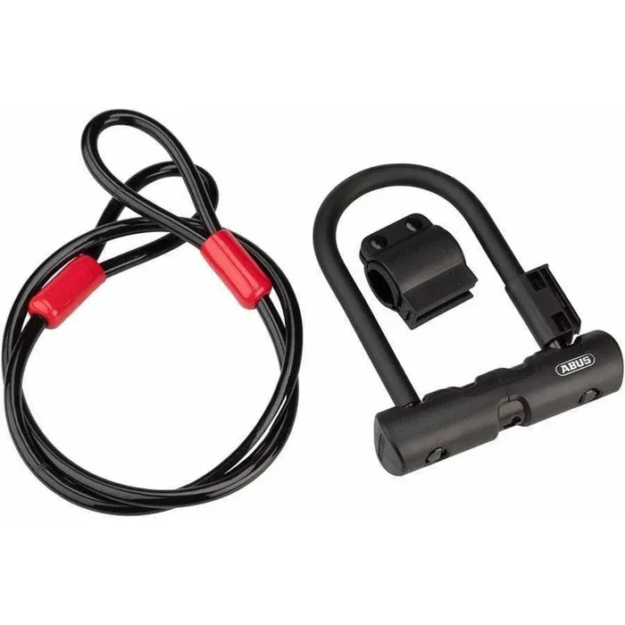 Ultra 410 Bike U-Lock – 3.9 x 5.5″, Keyed, Black, Includes Cobra cable