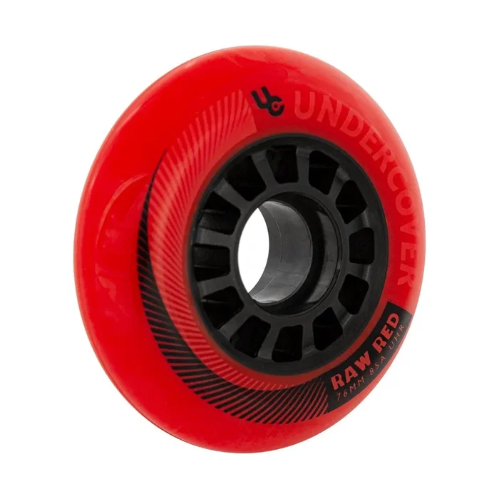 Undercover Raw Red Inline Wheels 76mm 85A – 4 Pack