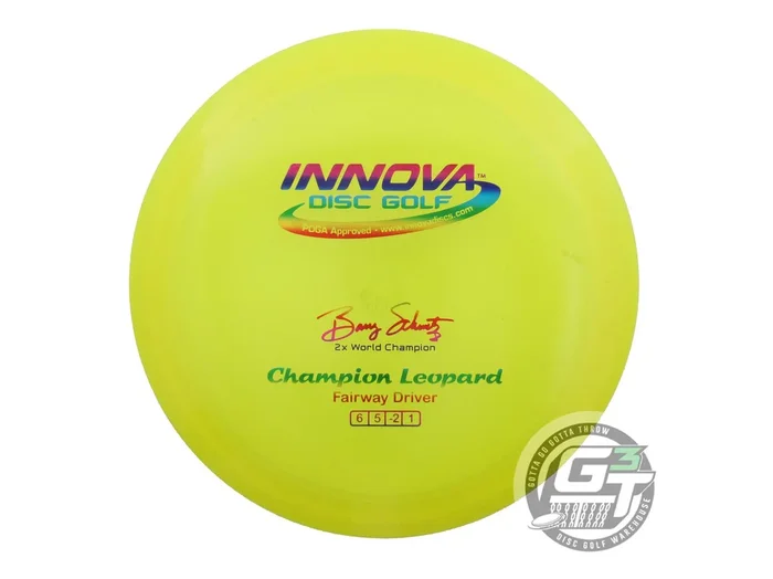 USED Innova Champion Leopard 168g Yellow Rainbow Foil Fairway Driver Golf Disc