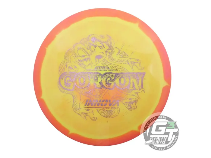 USED Innova Halo Star Gorgon 175g Pink-Yellow Distance Driver Golf Disc