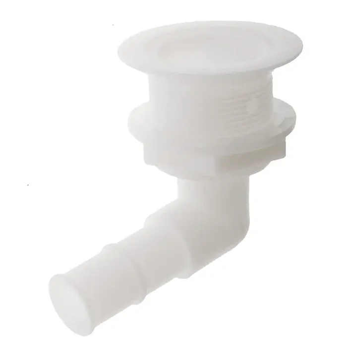 V-Quipment 90-Degree Angled Thru-Hull Fitting for 25mm Diameter Hose