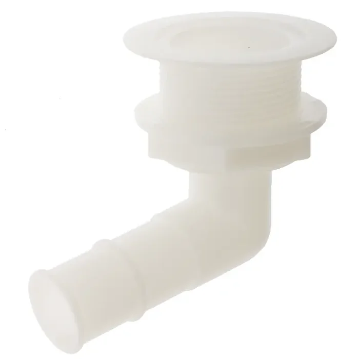 V-Quipment 90-Degree Angled Thru-Hull Fitting for 28mm Diameter Hose