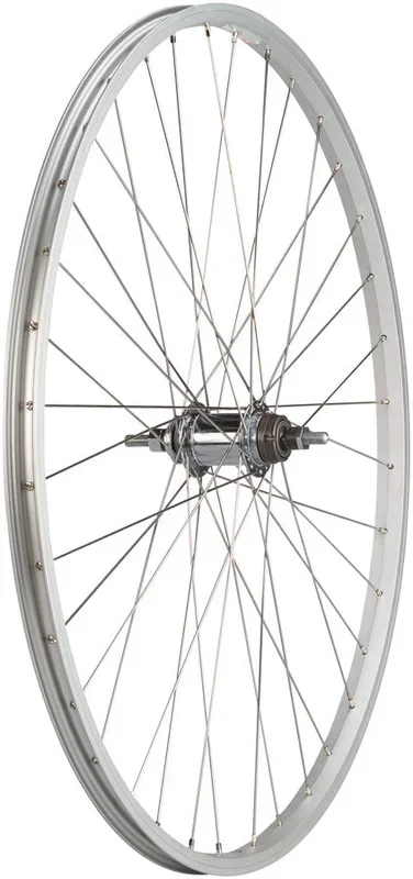 Value Single Wall Series Coaster Brake Rear Wheel – 700c 3/8″ x 124mm Coaster Brake 3 Prong Cog Silver