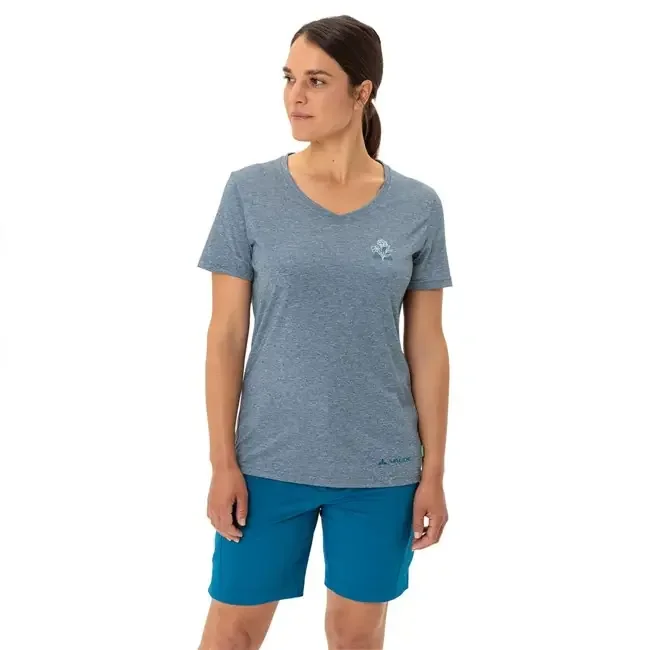 vaude t-shirt skomer print t-shirt iii dark sea