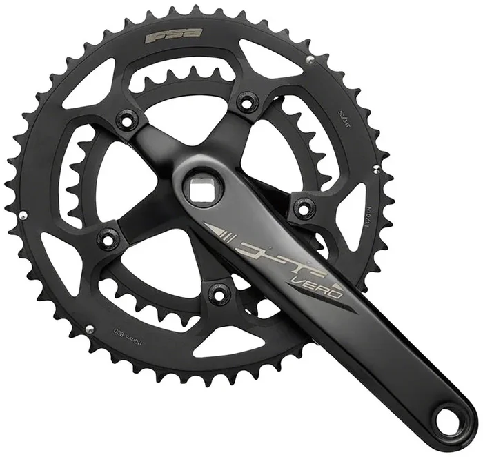 Vero Compact 2x Crankset – 170mm 9-Speed 50/34t 5-Bolt 110 BCD JIS Spindle Interface N11 BLK