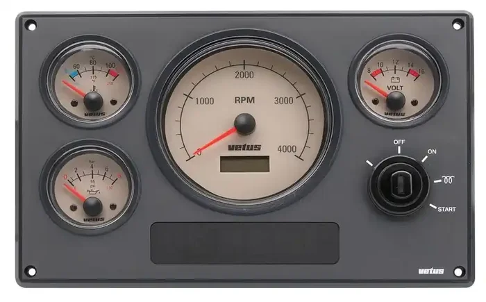 VETUS MP34B Engine Panel with Cream Instruments 24V