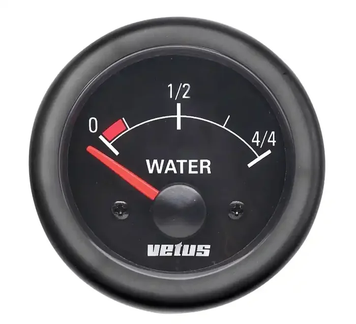 VETUS Water Level Indicator 12/24V 52mm Black
