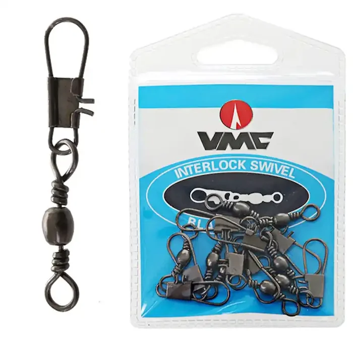 VMC Barrel Swivels with Interlock Snap Size 8 3-6kg Qty 10