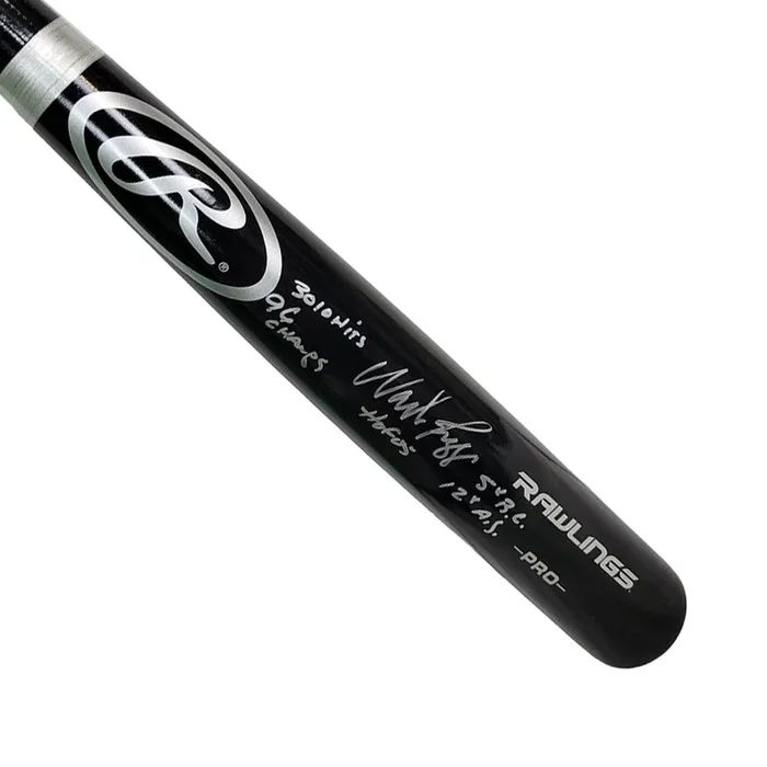 Wade Boggs Signed 5 Inscription Rawlings Black Baseball Bat (JSA)