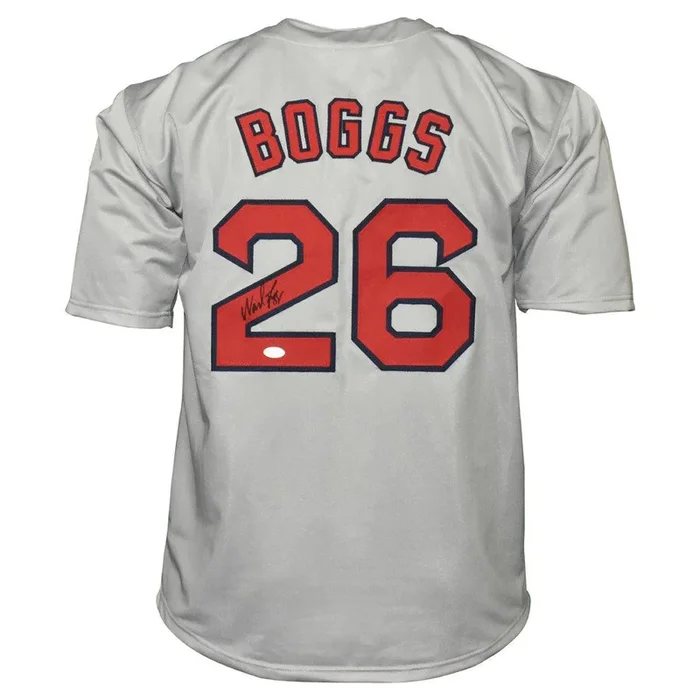 Wade Boggs Signed Authentic Boston Red Sox Grey Baseball Jersey (JSA)