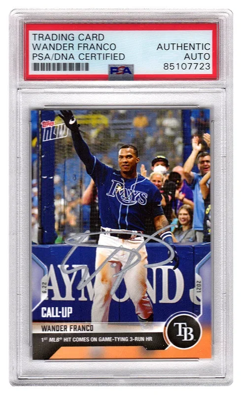 Wander Franco Signed Tampa Bay Rays 2021 Topps NOW Baseball Card #402 – (PSA Encapsulated)