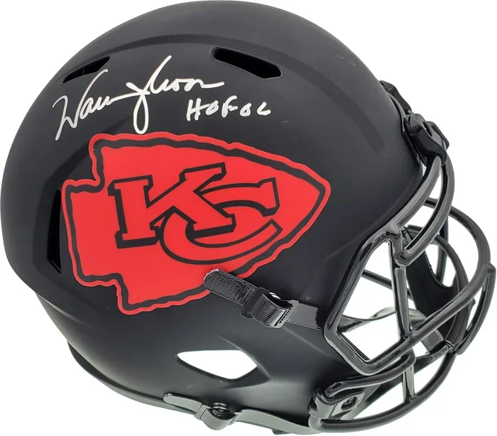 Warren Moon Autographed Kansas City Chiefs Eclipse Black Full Size Speed Replica Helmet “HOF 06” MCS Holo Stock #187026