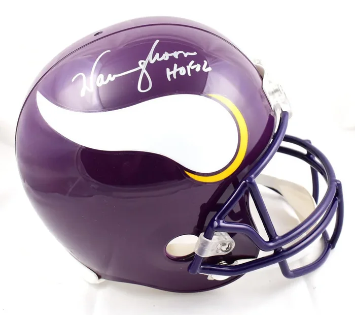 Warren Moon Autographed Minnesota Vikings F/S Helmet w/HOF – Beckett W Hologram