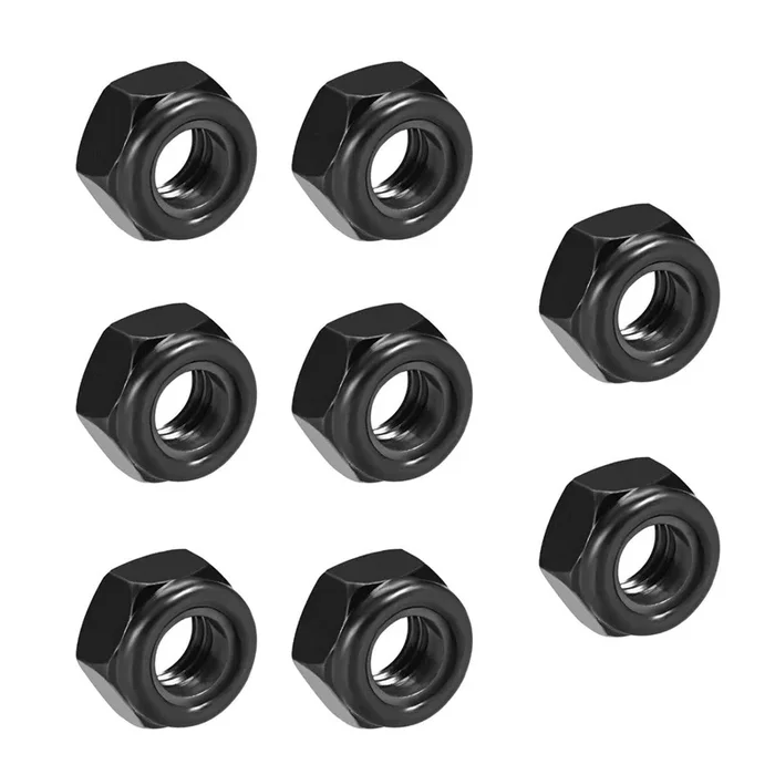 Wheel Axle Nuts Black – 8 Pack
