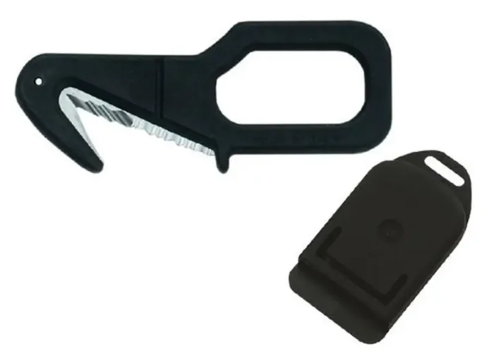 Whitby Safety/Rescue Cutter Black with Sheath