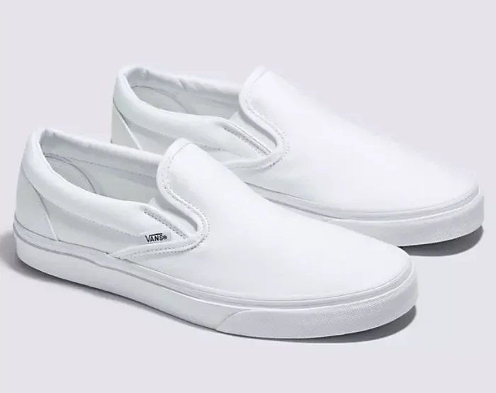 White Vans Slip On- 9.5 mens – Custom Order – Full Invoice