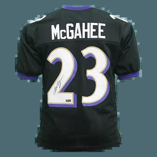 Willis McGahee Signed Baltimore Black Football Jersey (BECKETT)