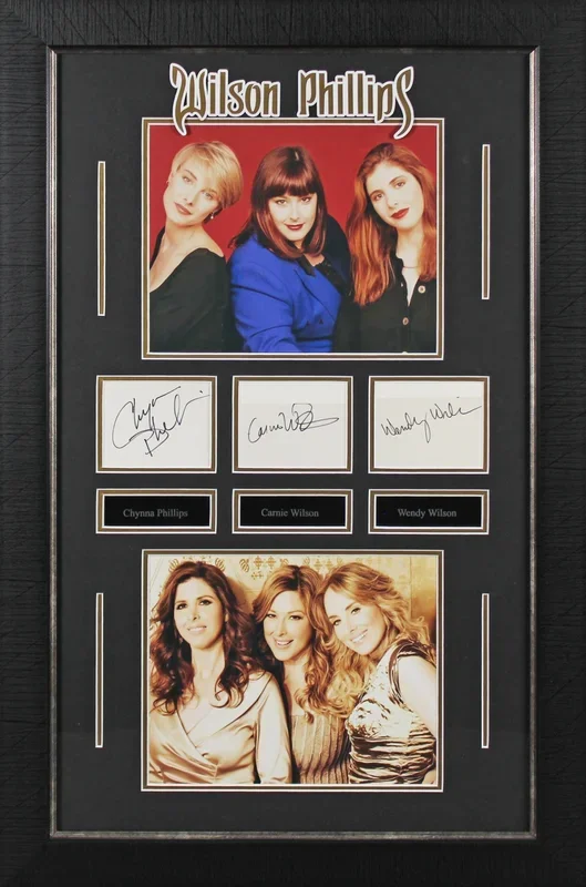 Wilson Phillips (3) Wendy, Chynna & Carnie Signed Framed Display BAS #AC26571