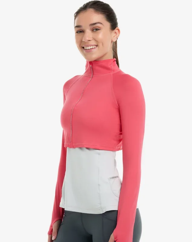 WOMEN’S FULL ZIP CROP TOP (4010)