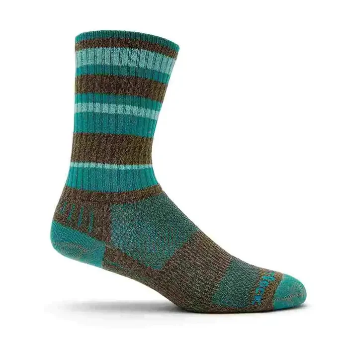 Wrightsock Adventure Crew Socks Brown/Teal L