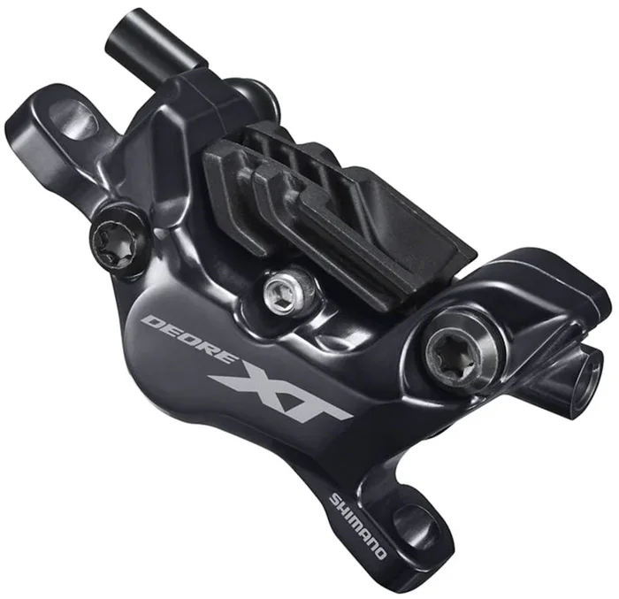 XT BR-M8120 Disc Brake Caliper – 4-Piston Post-Mount Metal Pads Fins BLK