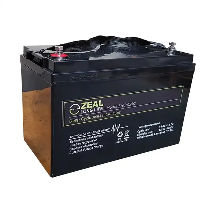 Zeal AGM Deep Cycle Battery 12V 125Ah