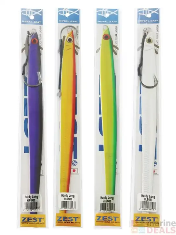 Zest Hardy Long Jig 400g Silver Zebra